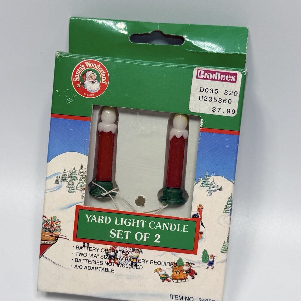 LEMAX Village Collection Miniature Blow Mold Candle Christmas Yard Lights 2.25"